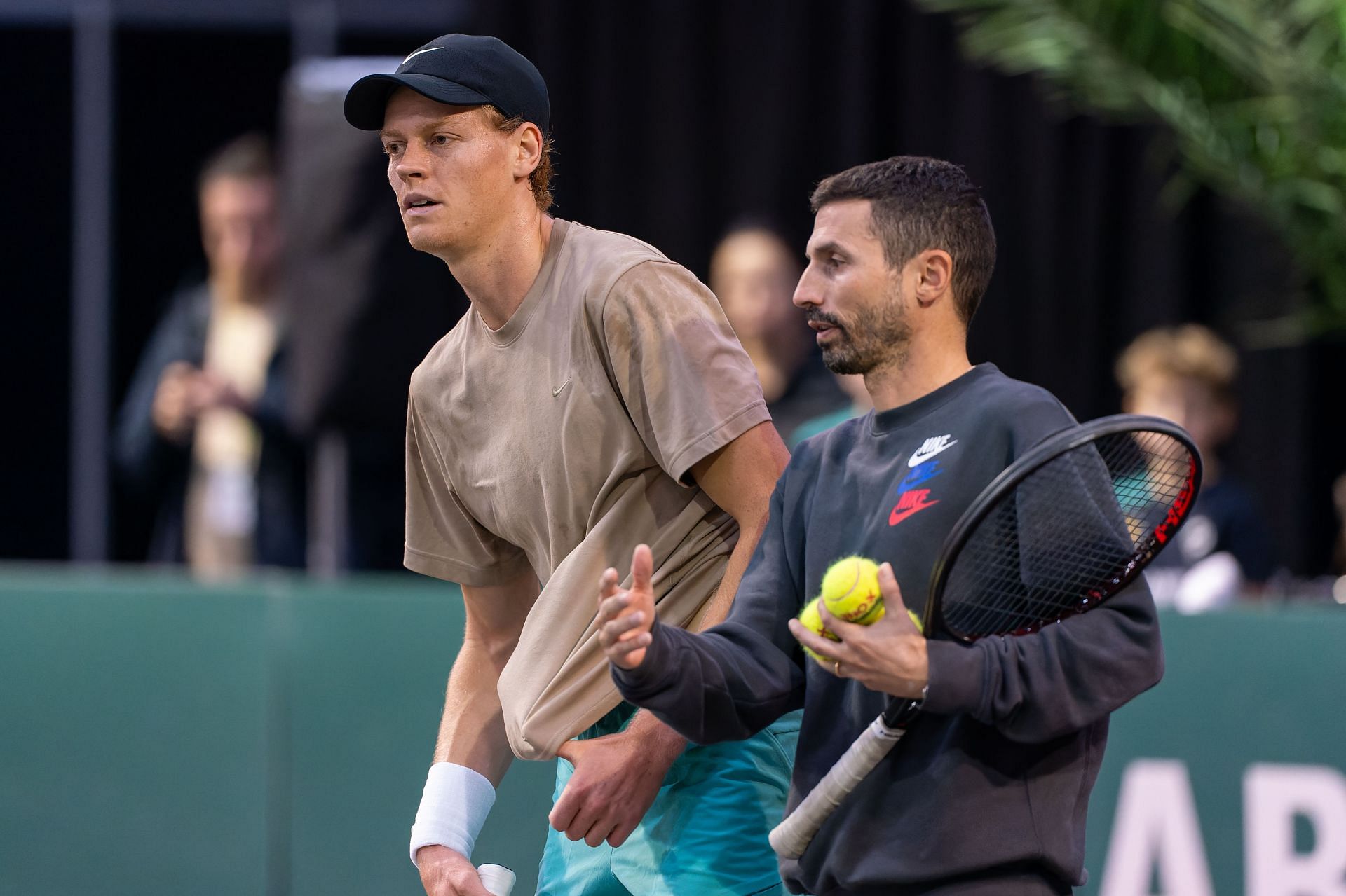 Jannik Sinner and VAgnozzi at the ABN AMRO Open - Day 2 - (Source: Getty)